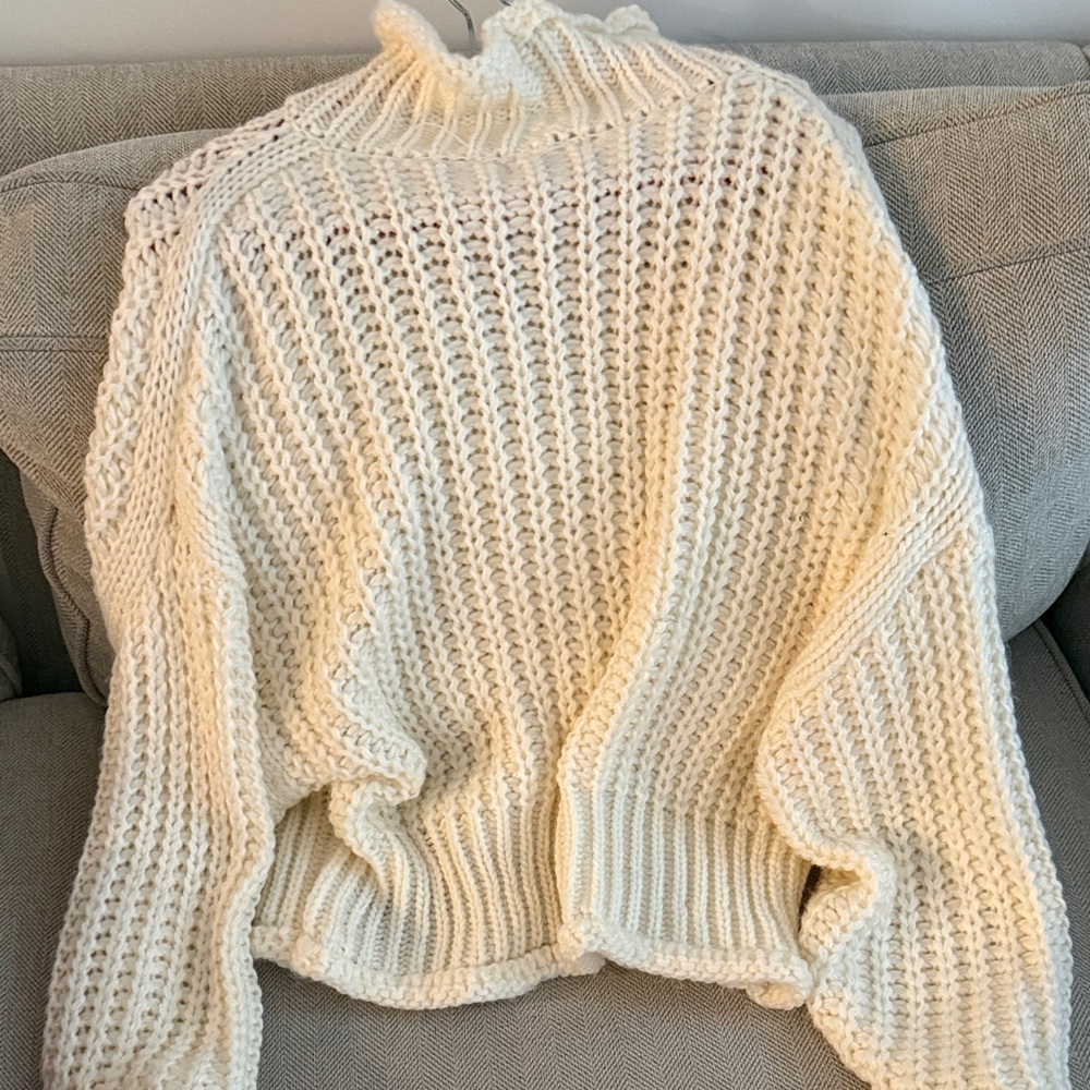 Tiger Mist Cream Turtleneck Sweater